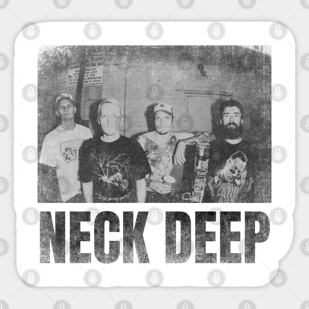 neck deep simple urban black n white Sticker by sagitaerniart